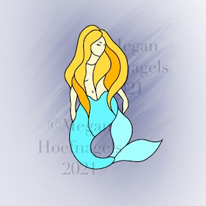 Modello di vetro colorato sirena