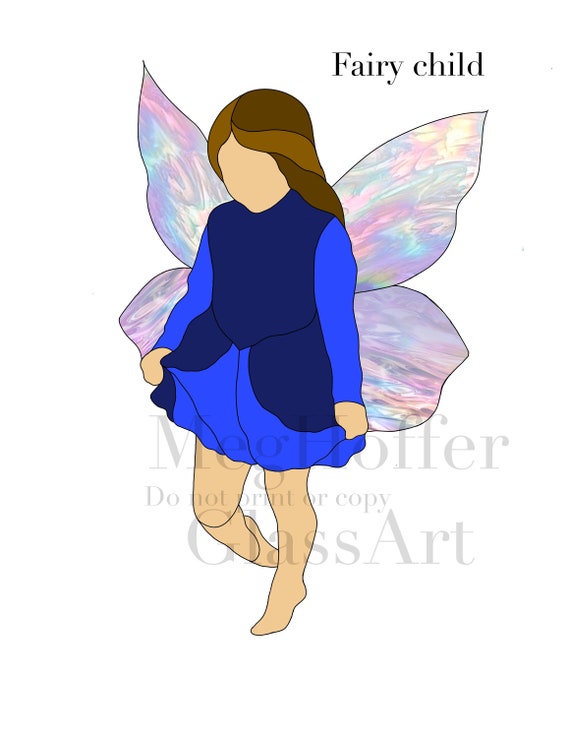 Fairy Child Stained Glass Pattern PDF Etsy