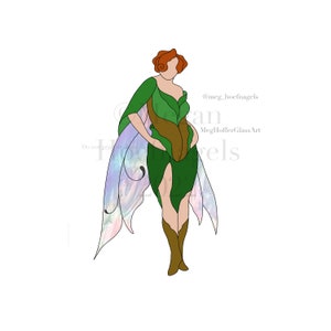 Stained glass pattern/ stained glass fairy/ stained glass fairy pattern/Body positivity fairy/ glass art patten