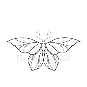 Fluttery Butterfly stained glass pattern
