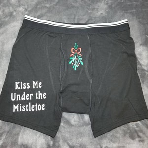 Boxers navideños Bésame bajo el muérdago