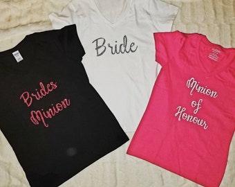 楽しい独身パーティーシャツ、花嫁介添人プロポーズギフト、花嫁介添人Tシャツ、花嫁シャツ、ウェディングパーティーアパレル