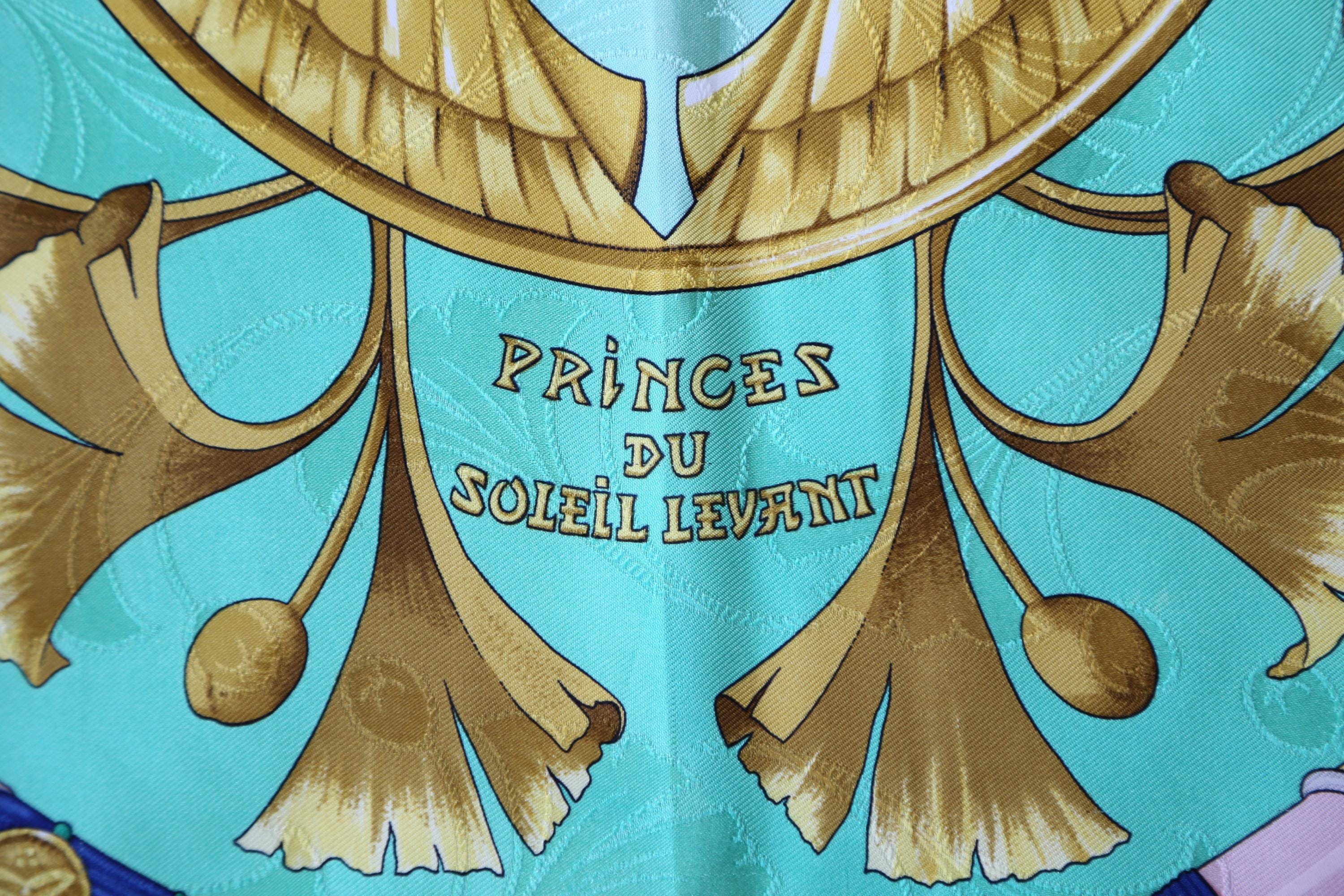 Rare Colorways! Authentic Hermes Daimyo-princes Du Soleil Levant