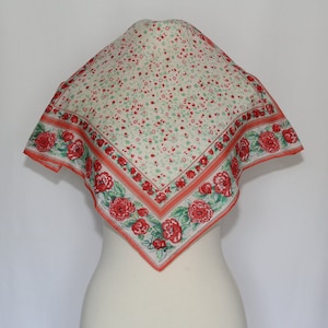 Authentic Kenzo luxury designer Hand Rolled cotton scarf neckerchief bandanna vintage Floral