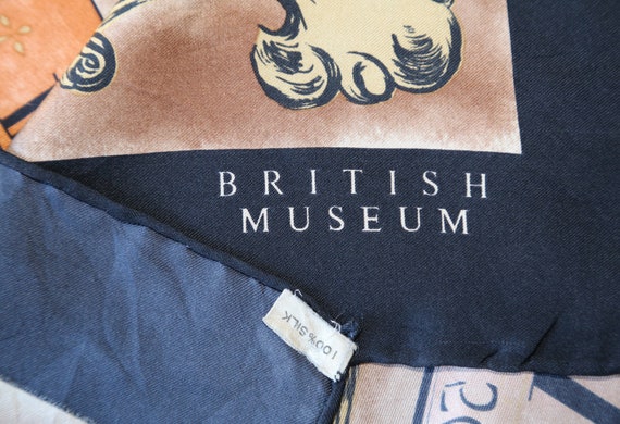 Rare! Authentic British Museum silk twill scarf v… - image 8