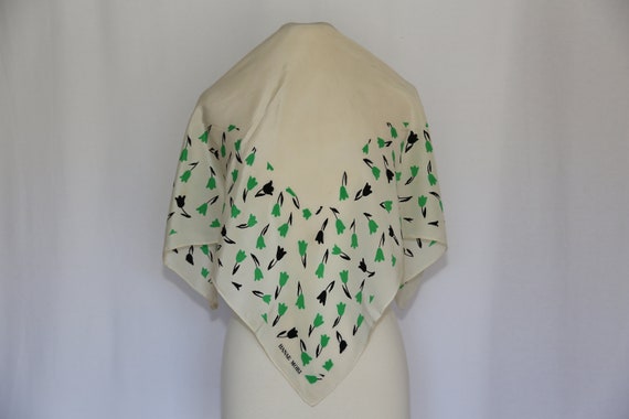 Authentic Hanae Mori designer silk scarf vintage - image 1