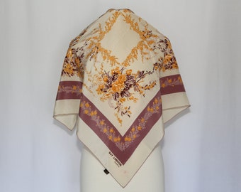 Authentic Made in France Guy Laroche Paris luxury designer silk scarf vintage