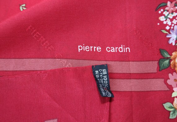 Authentic Pierre Cardin designer silk scarf vinta… - image 5