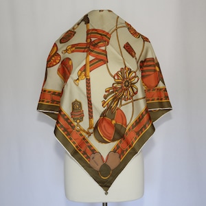 Authentic VISMARA designer silk twill scarf vintage