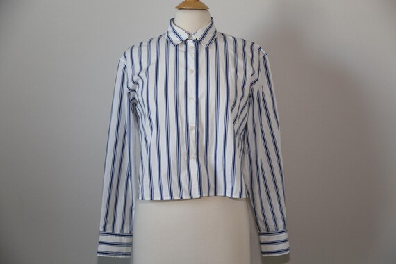 Authentic GAP cropped button down shirt vintage w… - image 1