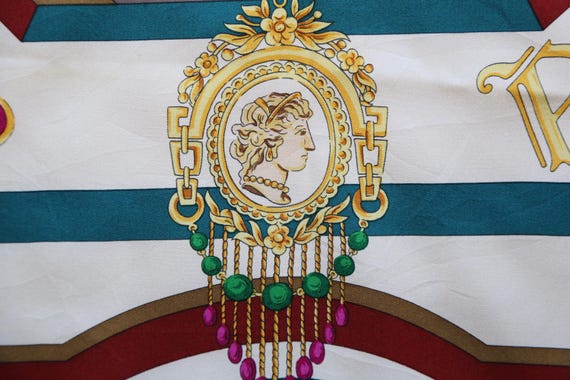 Authentic LANCEL Paris designer silk twill scarf … - image 8