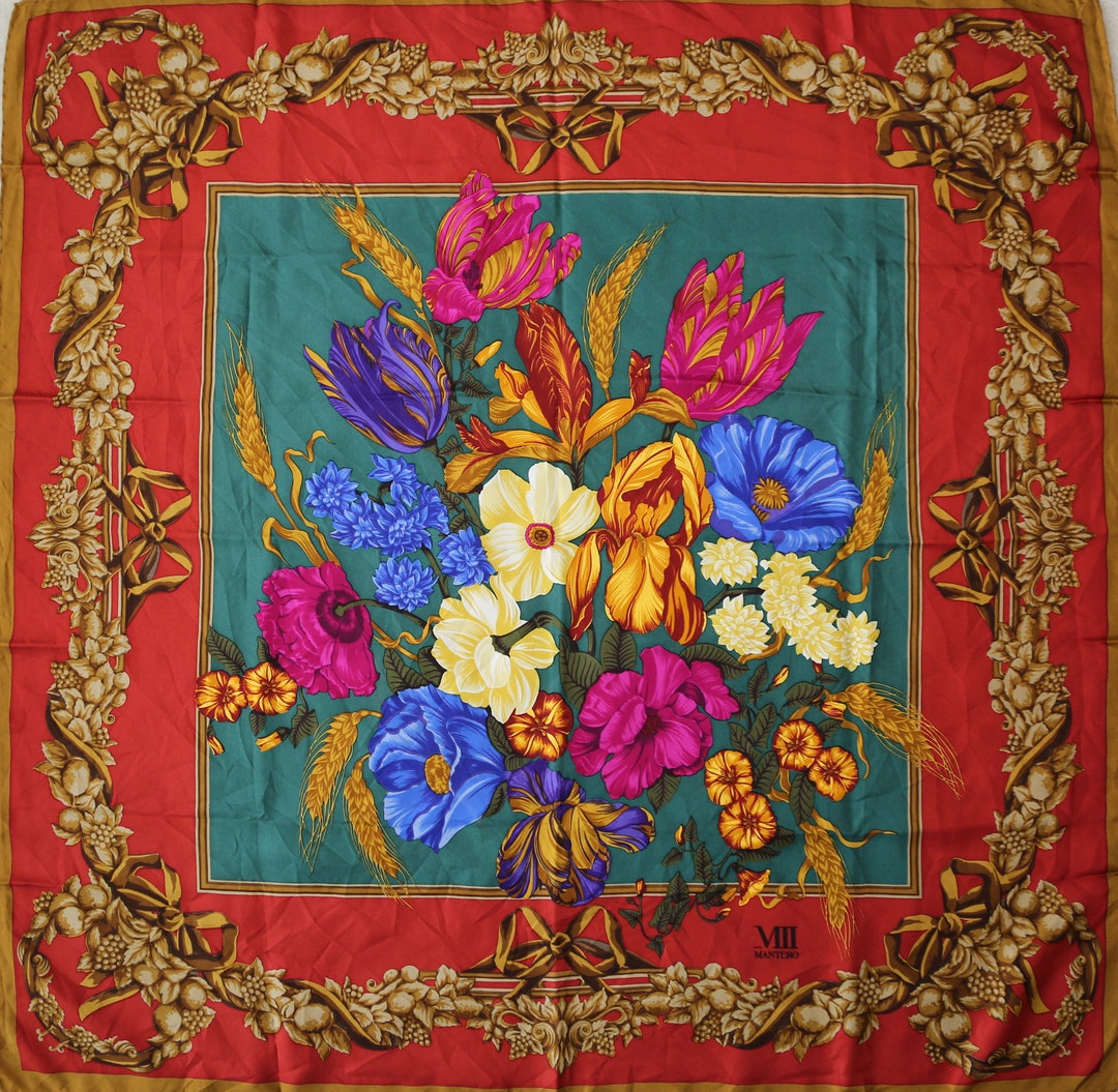 Foulard En Soie Mantero Occasion - Multicouleur - Accessoire Femme élégant - Soie Pure