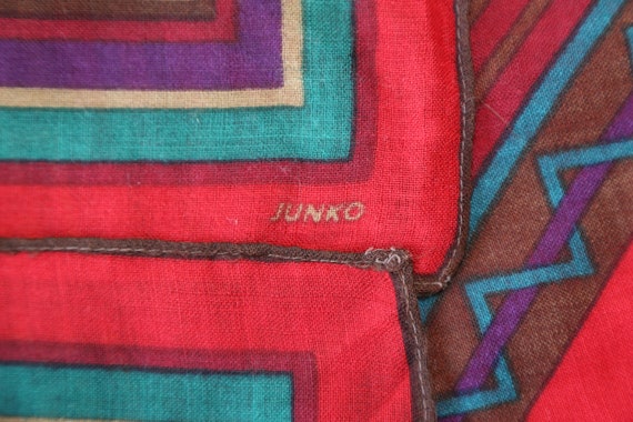 Authentic JUNKO luxury designer wool scarf vintag… - image 6