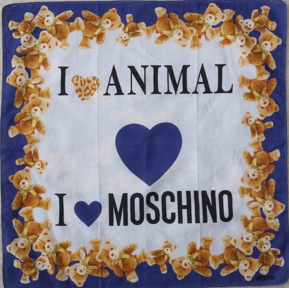 Authentic MOSCHINO designer cotton scarf handkerc… - image 2