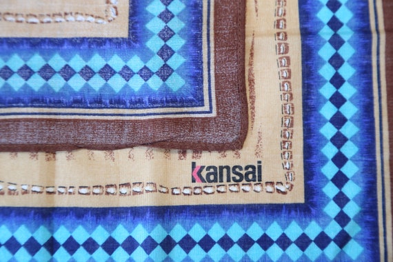 Authentic KANSAI luxury designer cotton scarf nec… - image 5