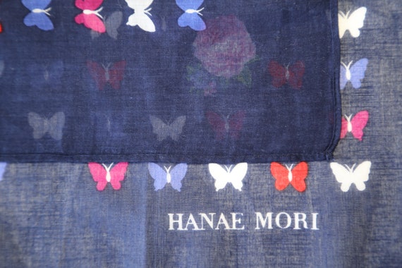 Authentic Hanae Mori Butterfly designer cotton sc… - image 3