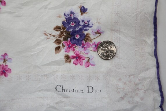 Authentic Christian Dior Hand Rolled Cotton Scarf  display picture 3