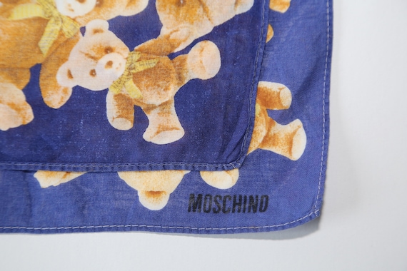 Authentic MOSCHINO designer cotton scarf handkerc… - image 4