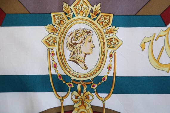 Authentic LANCEL Paris designer silk twill scarf … - image 9