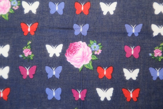 Authentic Hanae Mori Butterfly designer cotton sc… - image 4