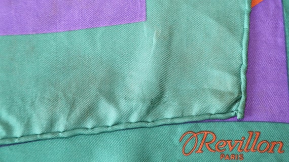 Authentic 70s Revillon PARIS silk twill scarf lux… - image 3