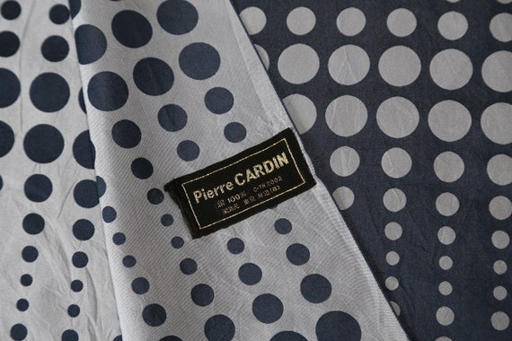 70s~ France製 Pierre Cardin Vintage Scarf Authentic 70s Pierre Cardin Silk Scarf Wrap Vintage Oblong