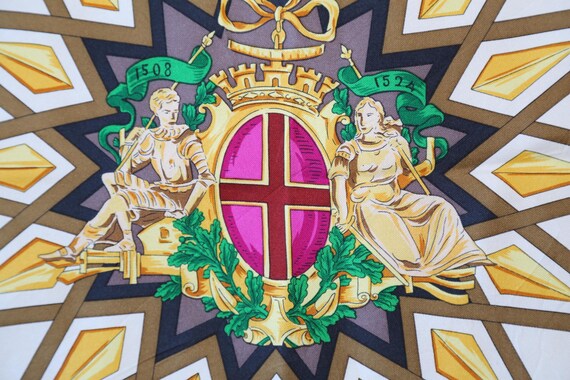 Authentic LANCEL Paris designer silk twill scarf … - image 4