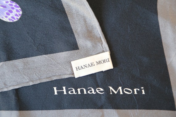 Authentic Hanae Mori designer Butterfly silk scar… - image 3