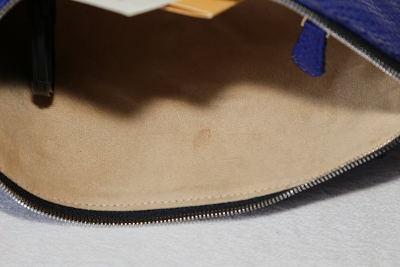 Unique! Authentic Genuine MATTE Python Clutch blu… - image 7