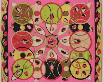 Rare! Authentic 60s Emilio Pucci Made in Italy for Saks Fifth Avenue silk scarf vintage Great Price