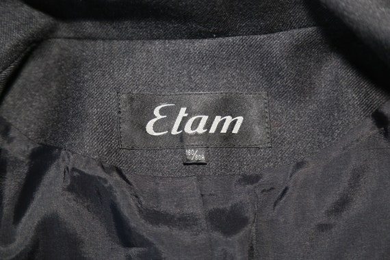 Authentic vintage Etam French brand fine wool bla… - image 5