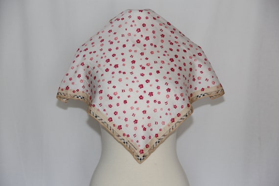 Authentic BURBERRY vintage cotton scarf neckerchi… - image 1