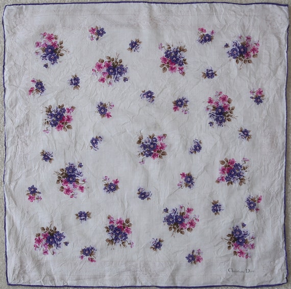 Authentic Christian Dior Hand Rolled Cotton Scarf  display picture 2