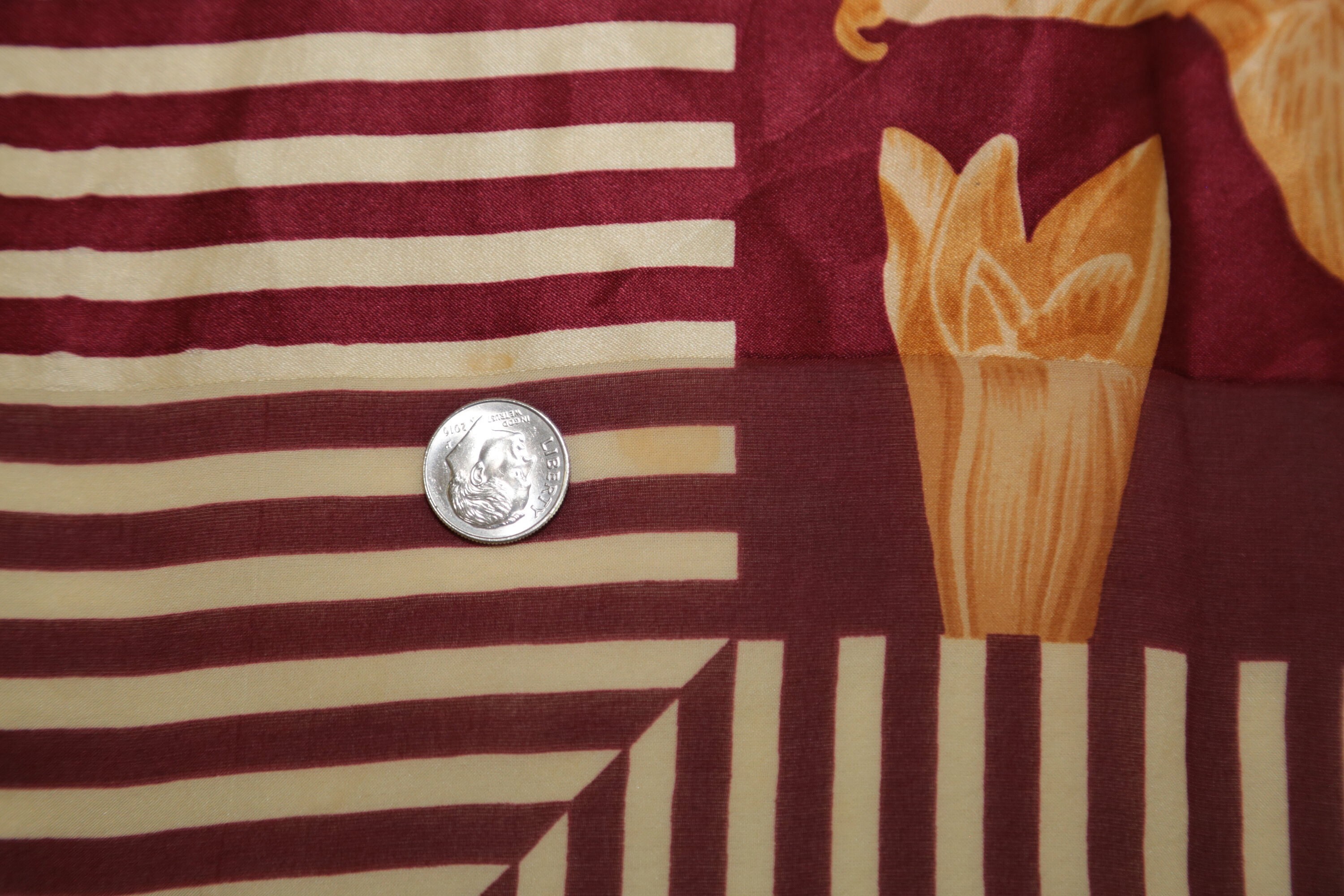 Authentic Rare NINO CERRUTI 70s Silk Scarf Vintage Designer