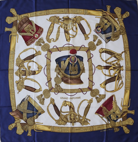 Authentic Grand Uniforme Hermes Scarf Vintage EUC - Etsy