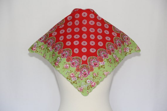 Authentic Kenzo designer cotton scarf neckerchief… - image 1