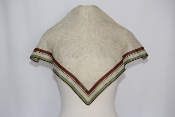 Authentic Lanvin Paris hand rolled cotton scarf b… - image 1