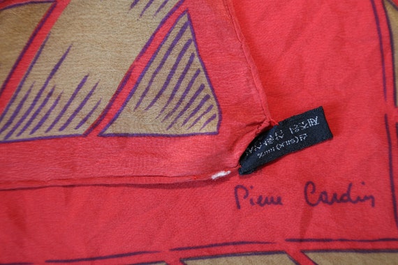 Authentic Pierre Cardin designer silk scarf vinta… - image 3