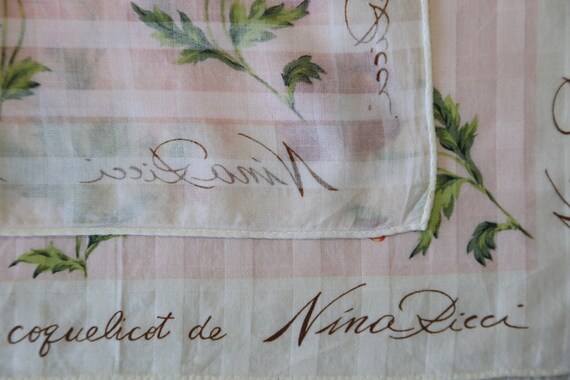 Authentic Nina Ricci luxury designer cotton scarf… - image 4