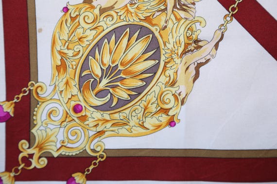 Authentic LANCEL Paris designer silk twill scarf … - image 6