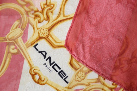 Authentic LANCEL Paris designer silk scarf vintag… - image 3