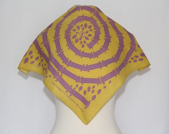 Authentic AIGLE French vintage cotton scarf handkerchief