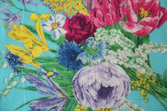 Authentic NWT Hanae Mori designer cotton scarf ne… - image 3
