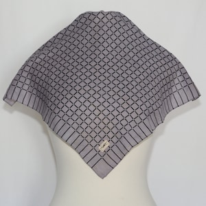 Authentic YSL hand rolled cotton scarf neckerchief vintage plaid