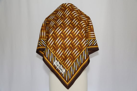 Authentic Pierre Cardin designer silk twill scarf… - image 1