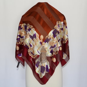 Authentic Pierre Cardin designer silk scarf vintage