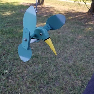 Mint Green Hummingbird Mini Whirligigs