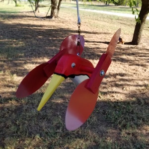 Red Hummingbird Mini Whirligigs