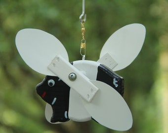 Black & White Pig Mini Whirligig