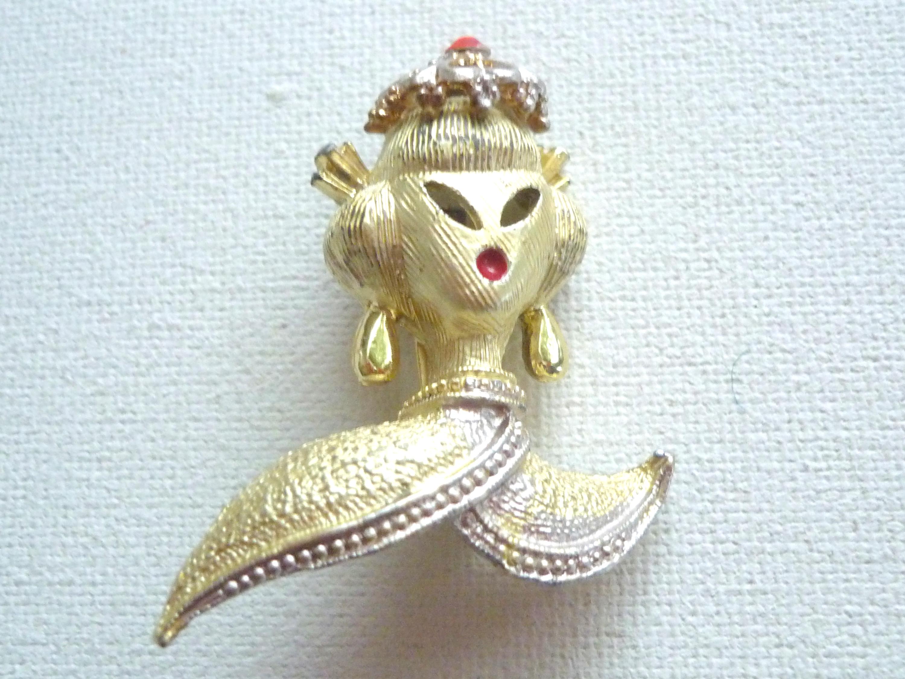 Broche Ancienne Style Orientaliste - Bijou Vintage En Très Bon État | Occasion